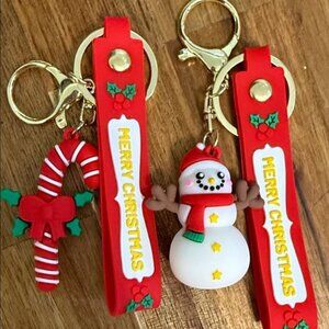 Christmas Keychain Set - Red and White